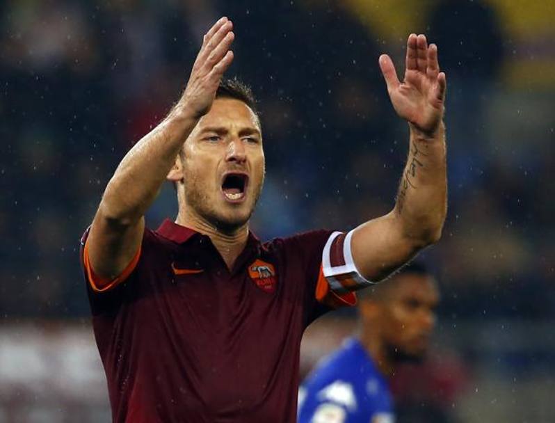 Tutta la rabbia di Totti. Reuters